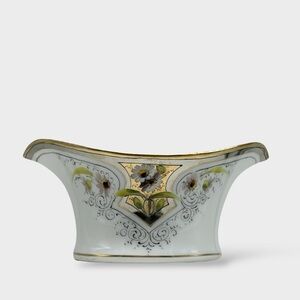 Antique STOUFFER Handpainted UNO Favorite‎ Bavaria Sugar Bowl Daisy w/Platinum